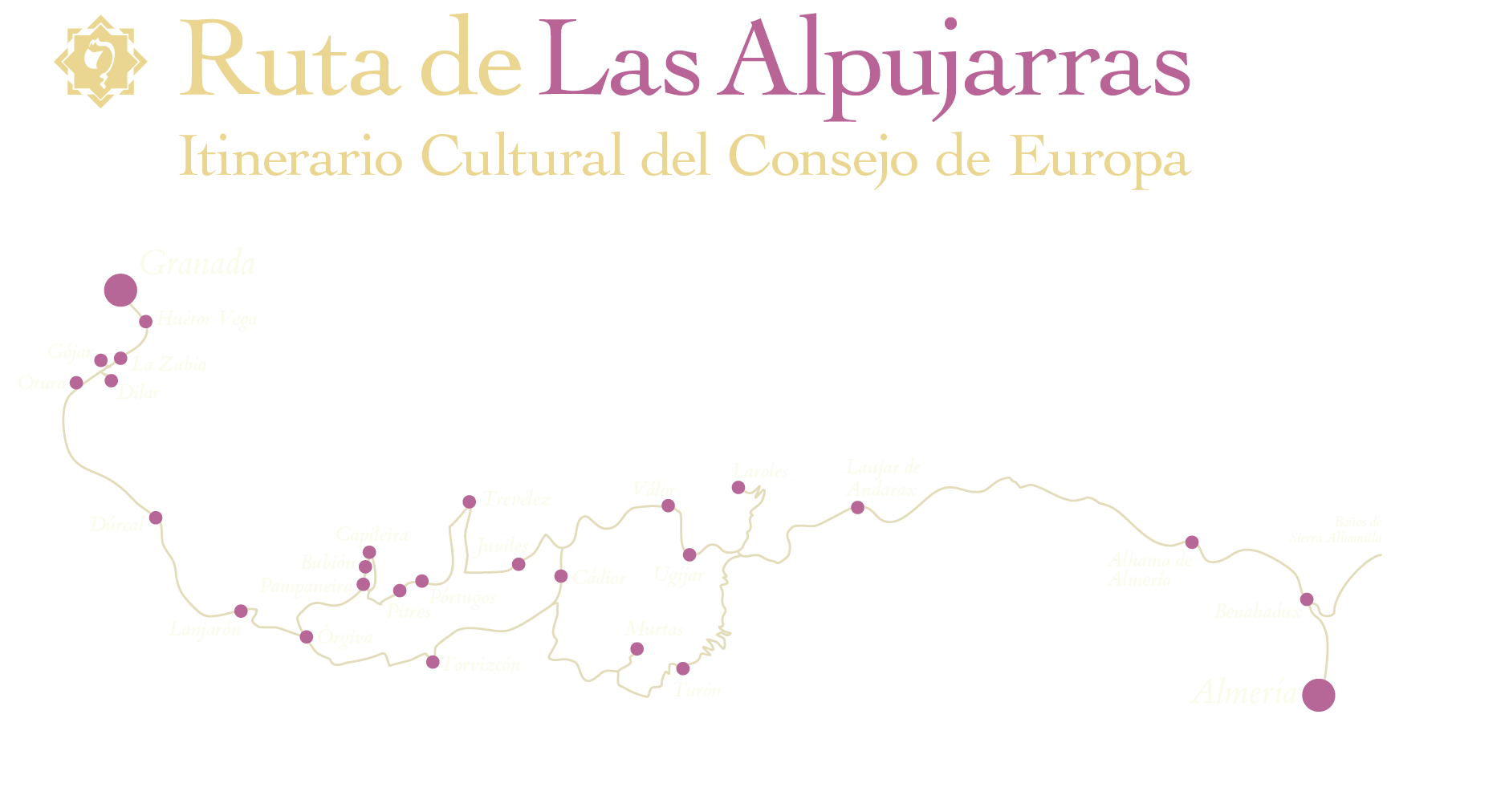Mapa de la Ruta de las Alpujarras